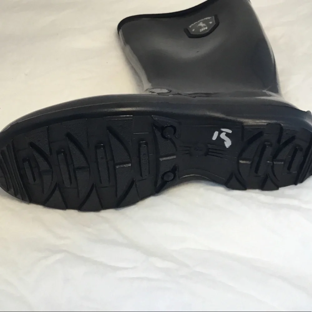 Kamik 1898 MID CALF  BLACK‎ RAIN BOOTS SIZE 8